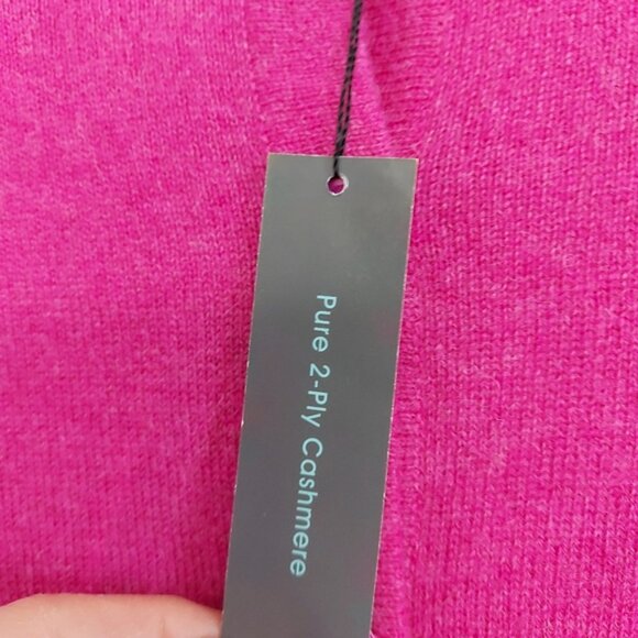 Griffen Cashmere pink 2 ply cardigan sweater size small - Picture 6 of 7